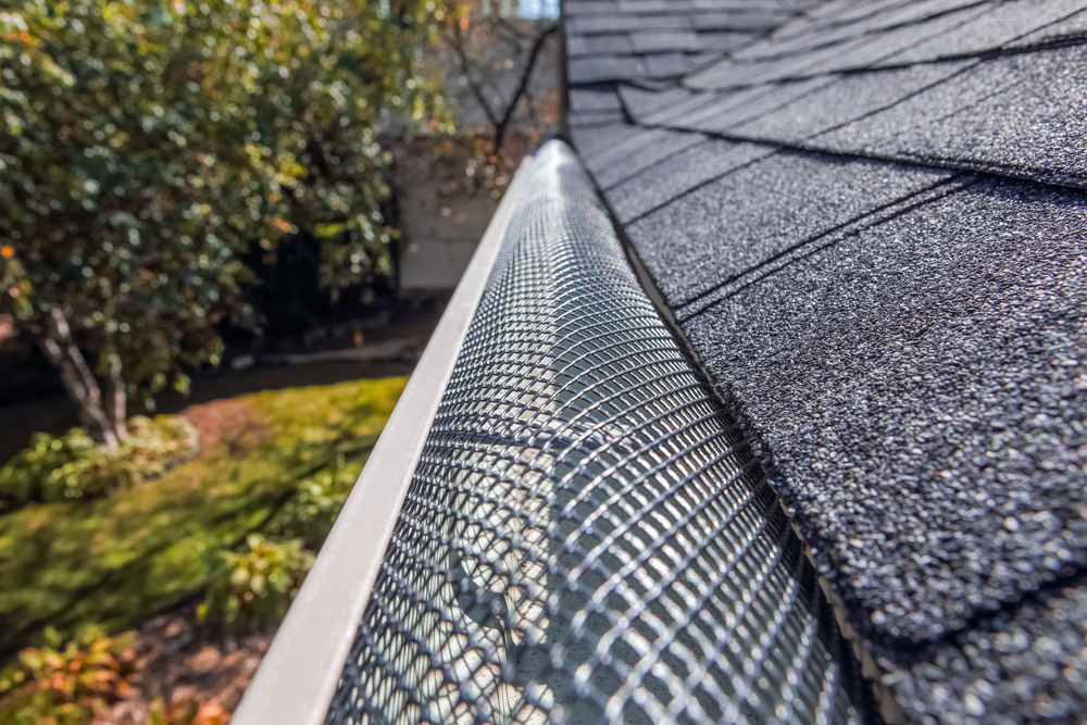 gutter guard installed on a residential home.