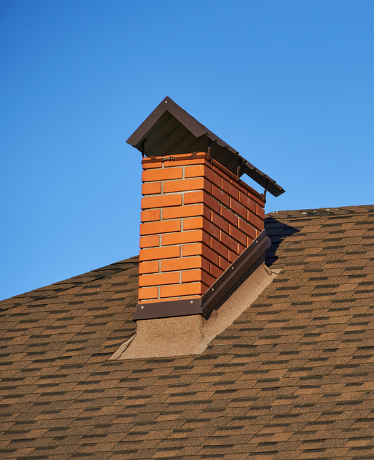 repaired chimney's on a newly installed roof.