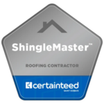 shinglemaster roofing contractor badge by certainteed.